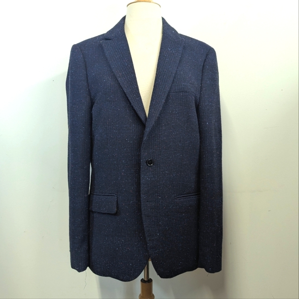 Scotch And Soda Navy My Favorite Blazer Tweed Plaid Heritage Academia L